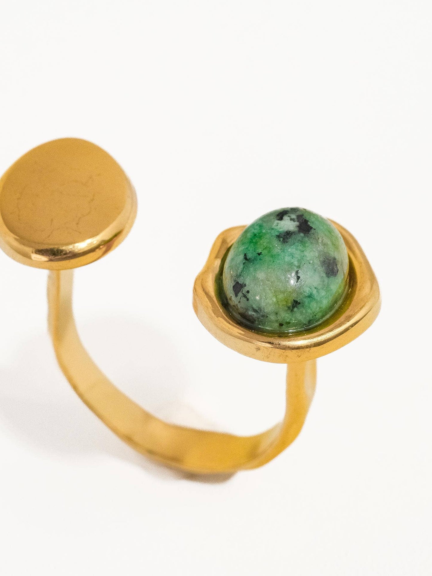 Orion Non-Tarnish Boho Adjustable Ring with Statement Stone