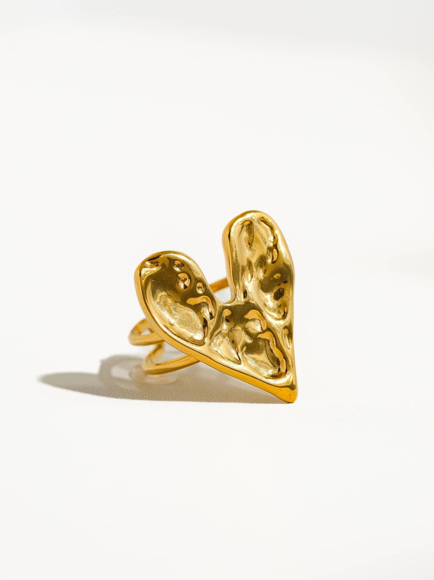 Irene 18K Gold-Plated Non-Tarnish Heart Ring