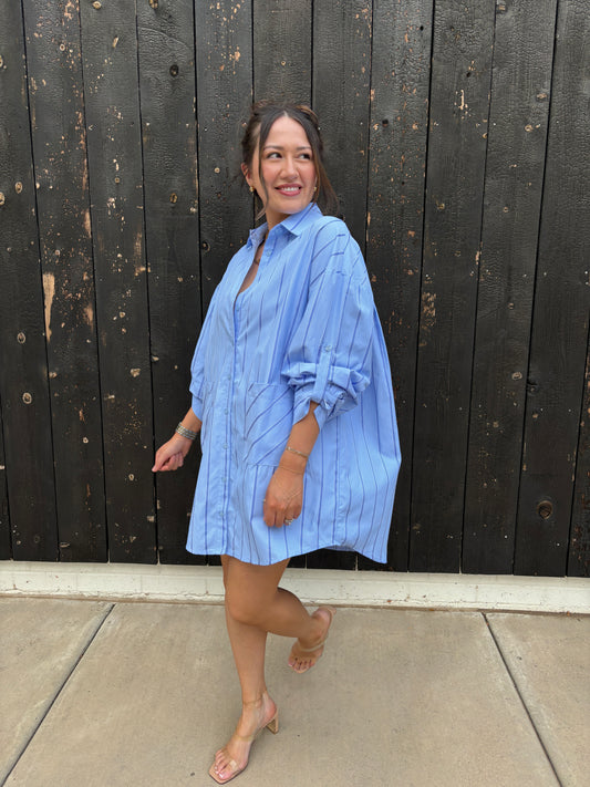 Lisa Oversized Button Down Shirt Dress