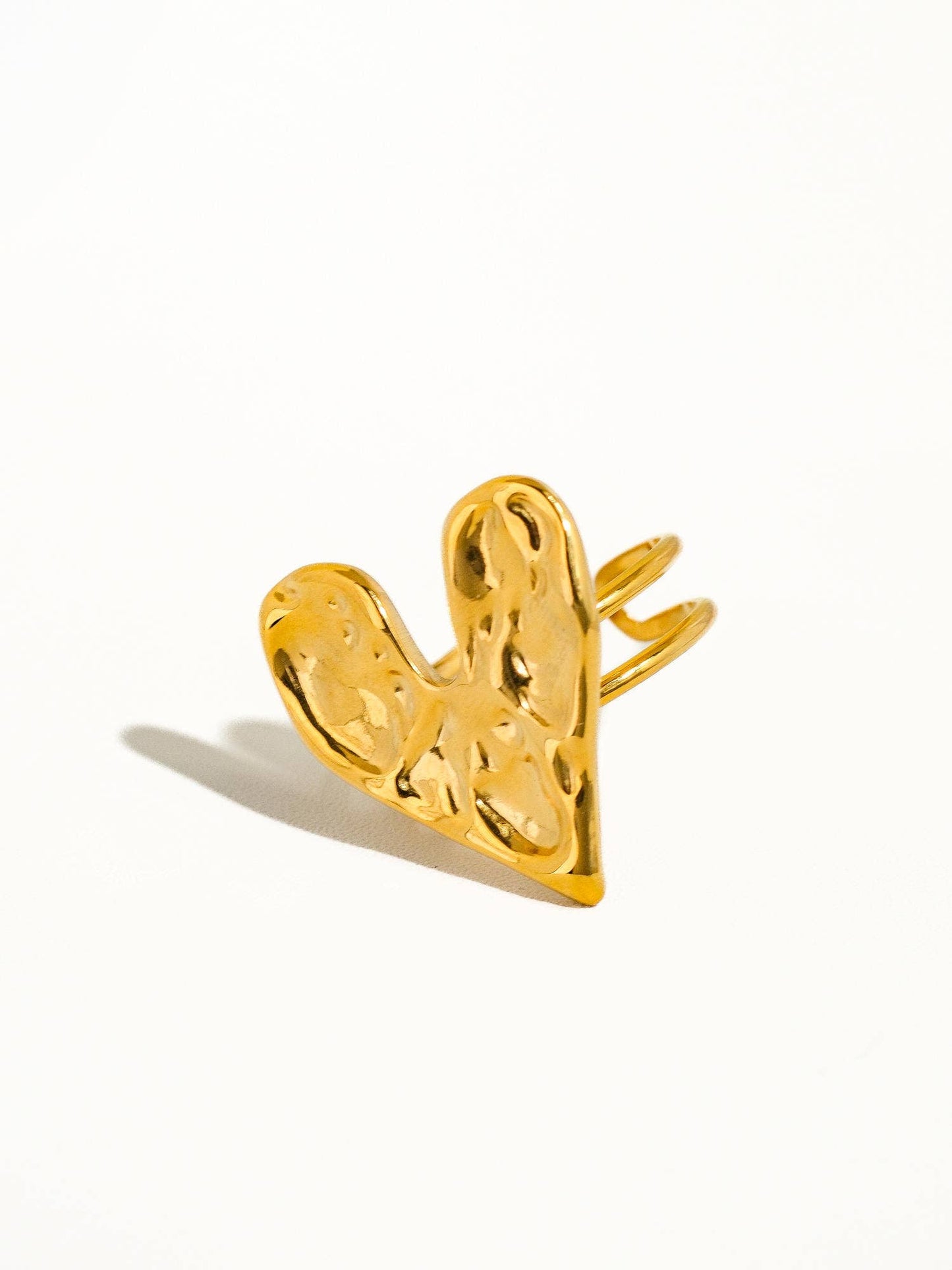 Irene 18K Gold-Plated Non-Tarnish Heart Ring