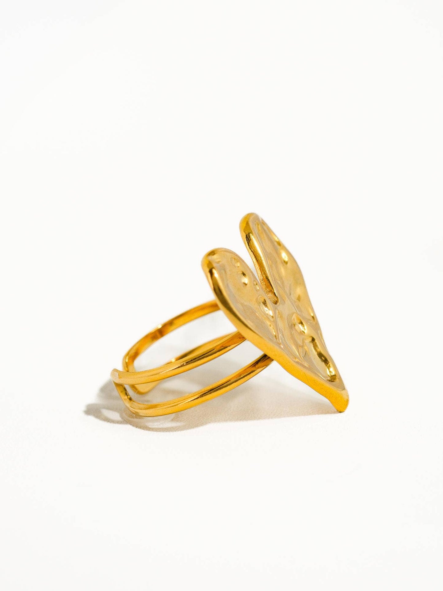 Irene 18K Gold-Plated Non-Tarnish Heart Ring