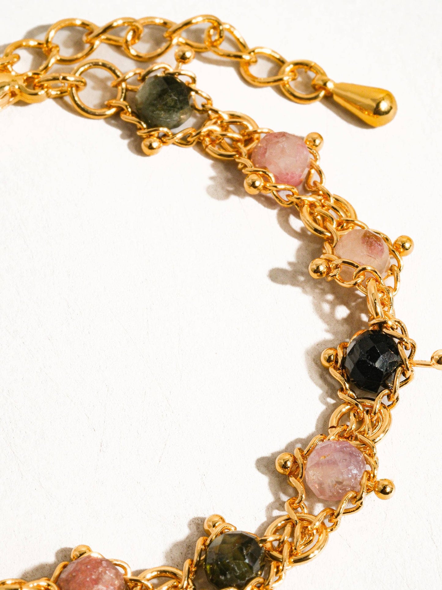 Skylar 18K Gold Multi-Stone Chained Necklace